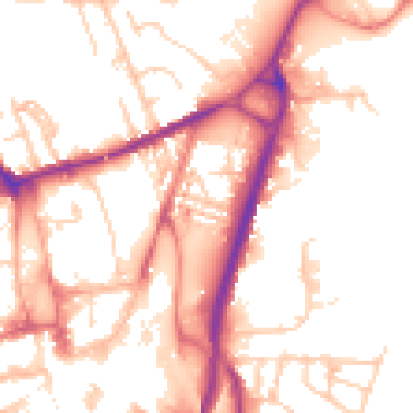 Daytime road noise heatmap for S71 1BL