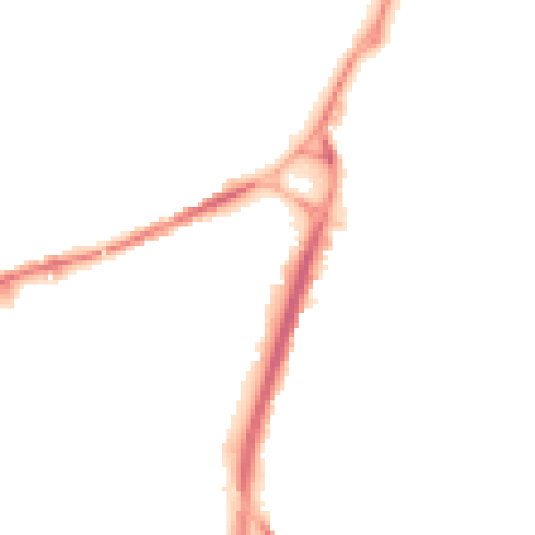Night-time road noise heatmap for S71 1DA