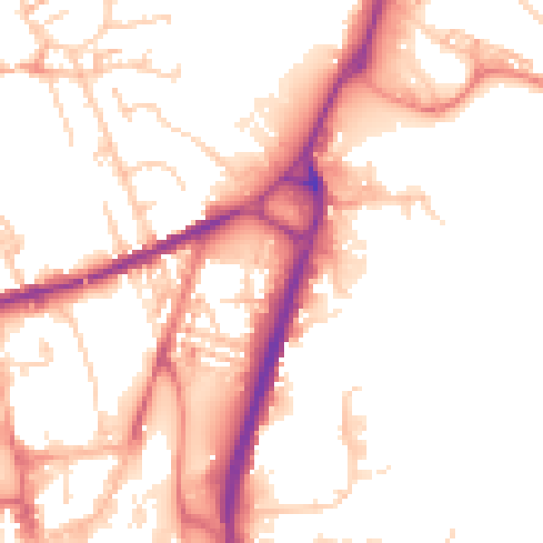Daytime road noise heatmap for S71 1DE