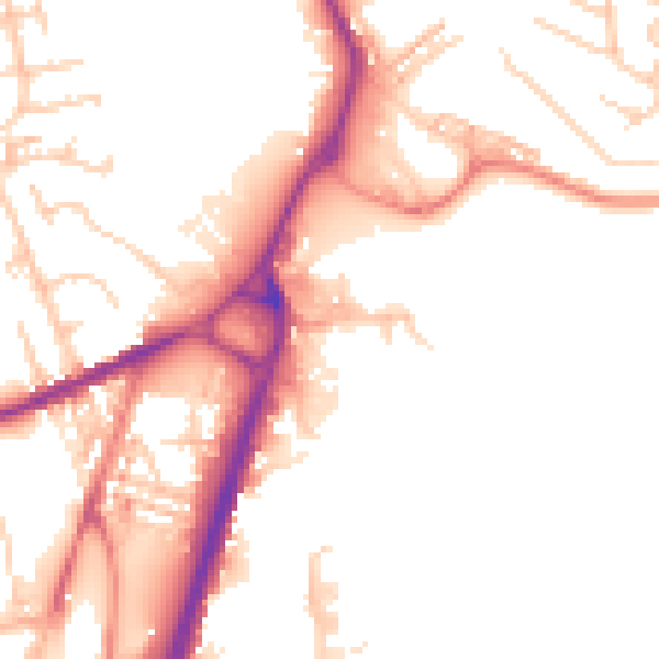 Daytime road noise heatmap for S71 1DG