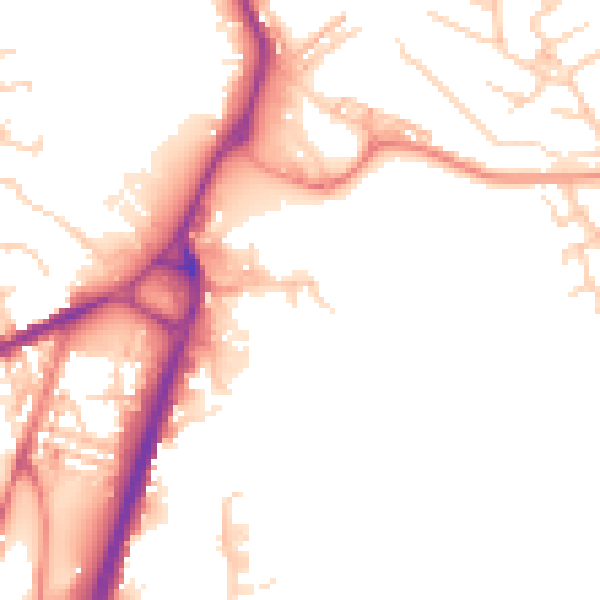 Daytime road noise heatmap for S71 1DH