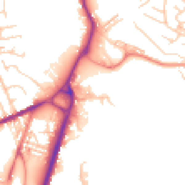 Daytime road noise heatmap for S71 1DL
