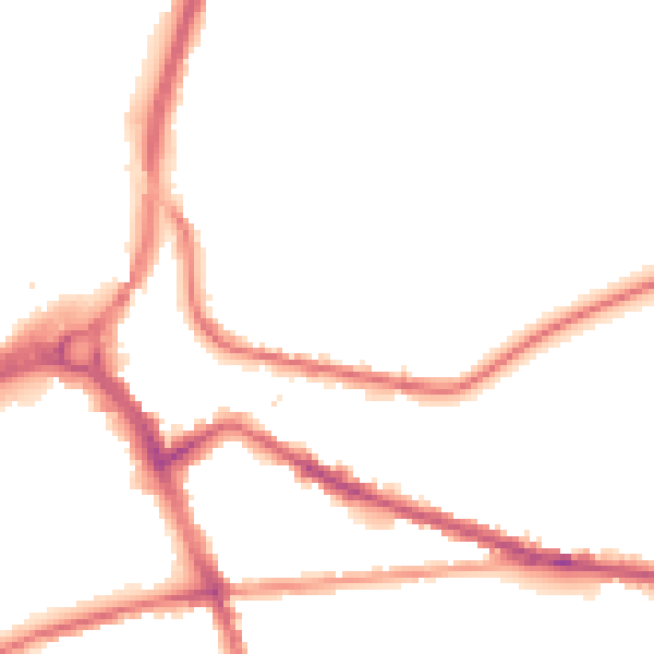 Night-time road noise heatmap for S71 1DP