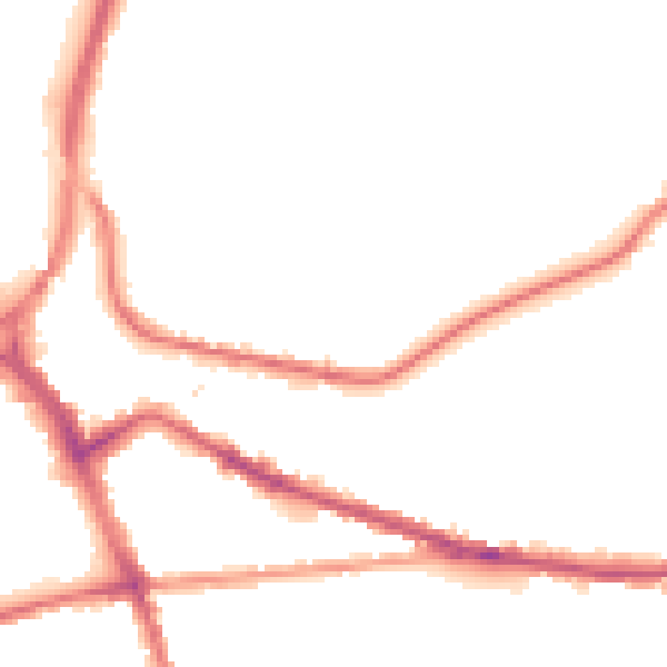 Night-time road noise heatmap for S71 1DU