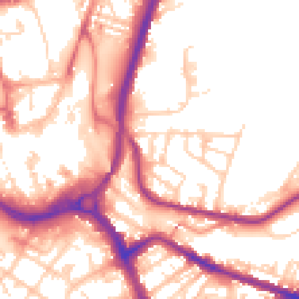 Daytime road noise heatmap for S71 1DZ