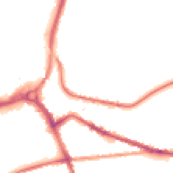 Night-time road noise heatmap for S71 1ED