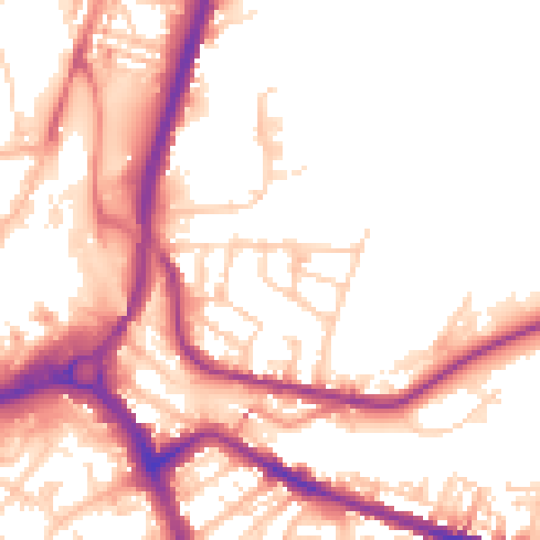 Daytime road noise heatmap for S71 1EL