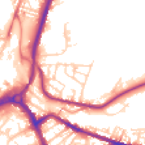 Daytime road noise heatmap for S71 1ER