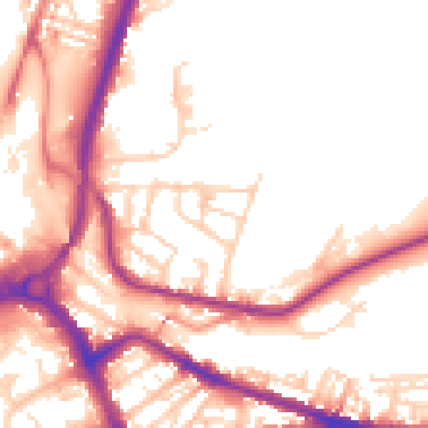 Daytime road noise heatmap for S71 1ES
