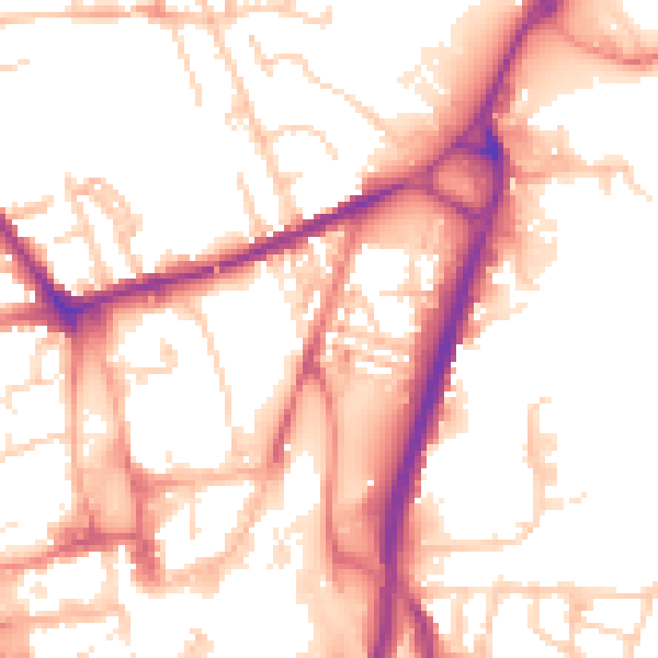 Daytime road noise heatmap for S71 1LF