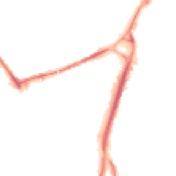 Night-time road noise heatmap for S71 1LF