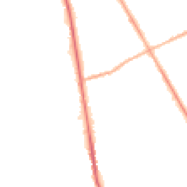 Night-time road noise heatmap for S71 1NA
