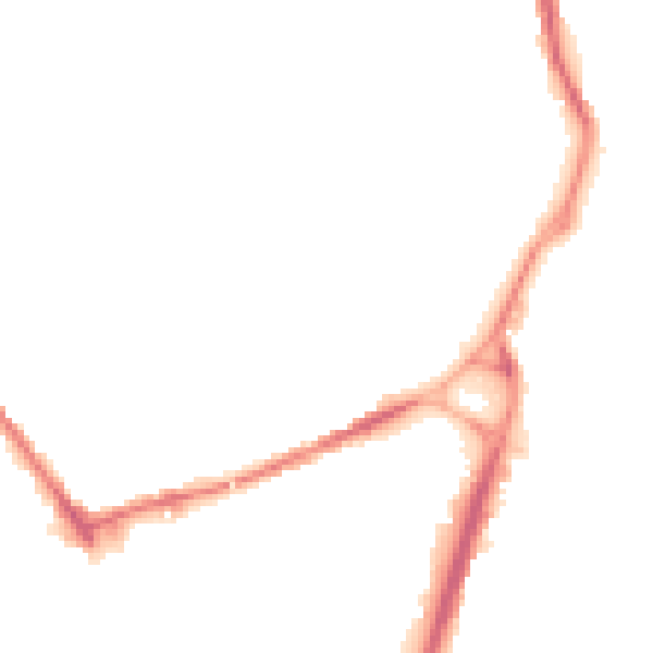 Night-time road noise heatmap for S71 1PB