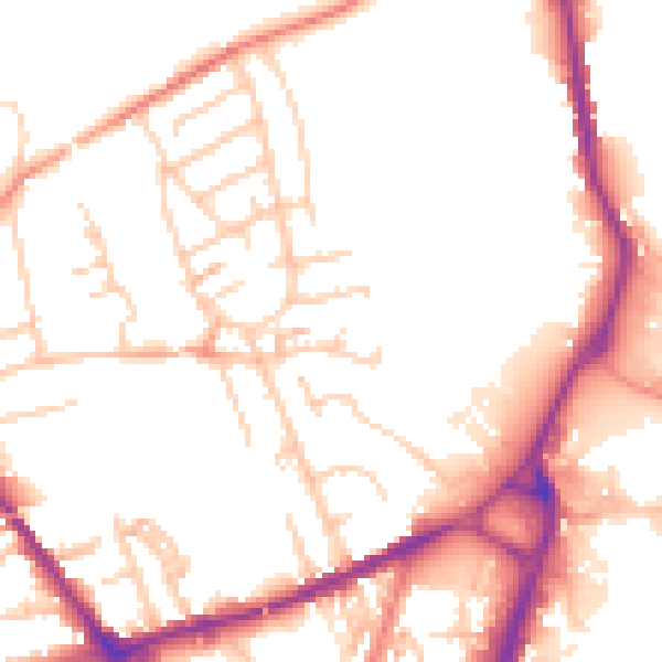 Daytime road noise heatmap for S71 1PG