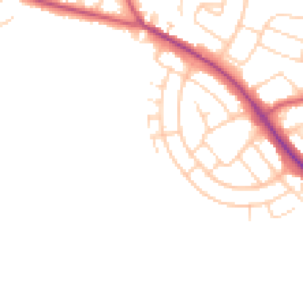 Daytime road noise heatmap for S71 1SR
