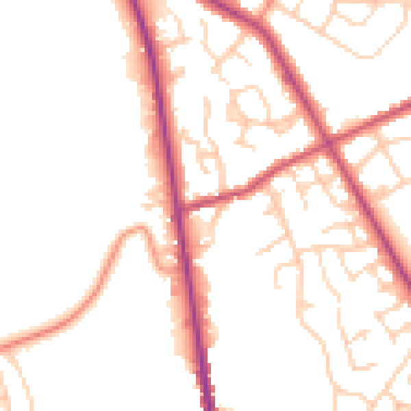 Daytime road noise heatmap for S71 1UA