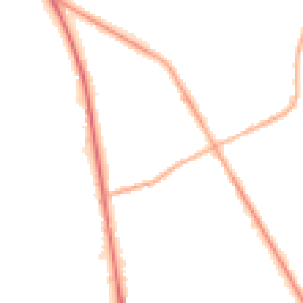 Night-time road noise heatmap for S71 1UW