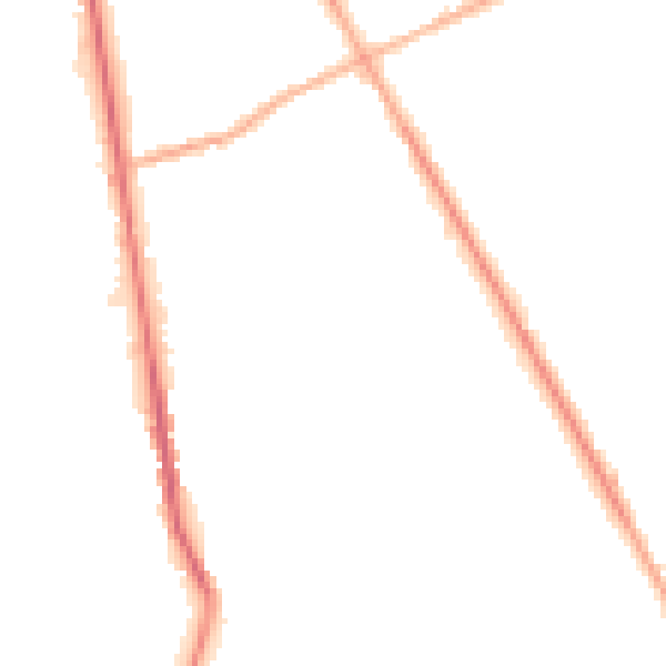 Night-time road noise heatmap for S71 1XL