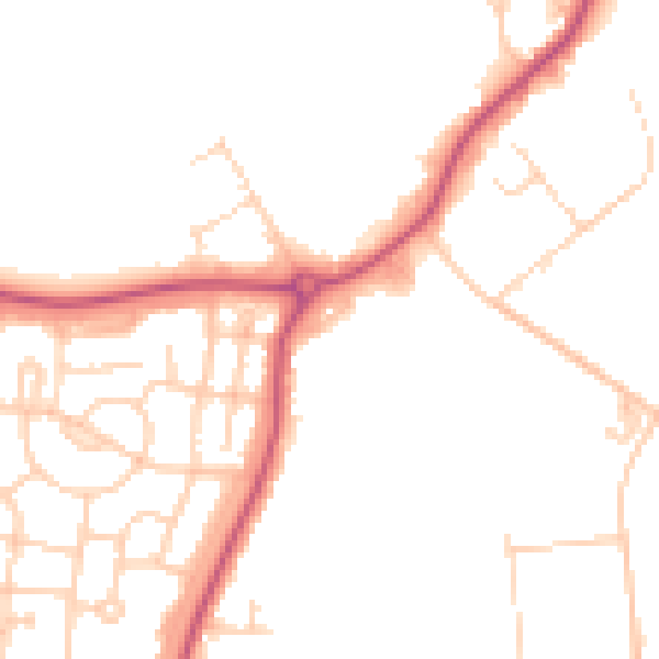 Daytime road noise heatmap for S71 1XN