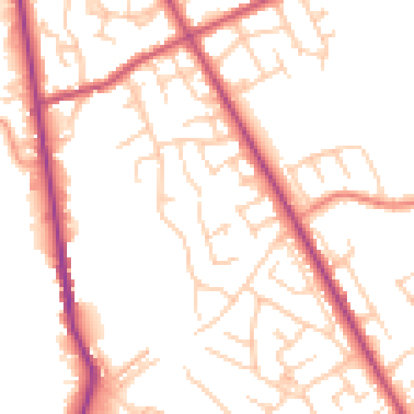 Daytime road noise heatmap for S71 1XU