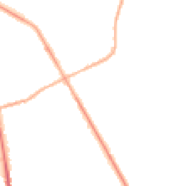 Night-time road noise heatmap for S71 2AR