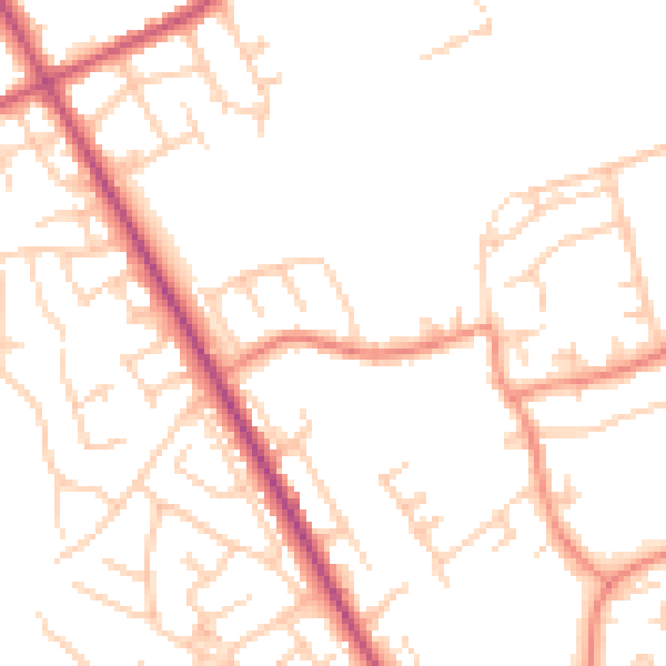 Daytime road noise heatmap for S71 2DS