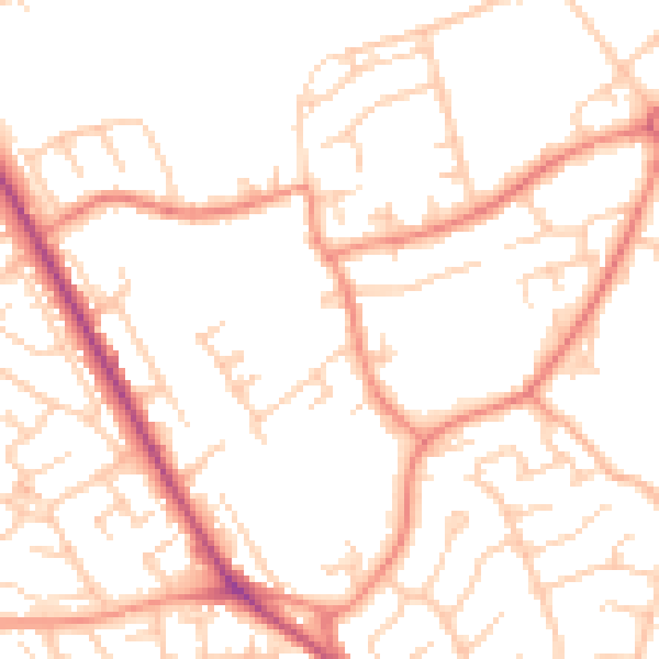 Daytime road noise heatmap for S71 2FD