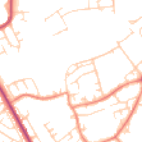 Daytime road noise heatmap for S71 2FF