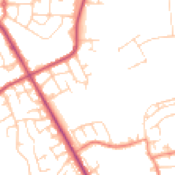 Daytime road noise heatmap for S71 2FH