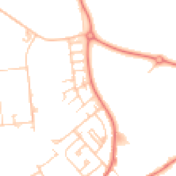 Daytime road noise heatmap for S71 2FJ