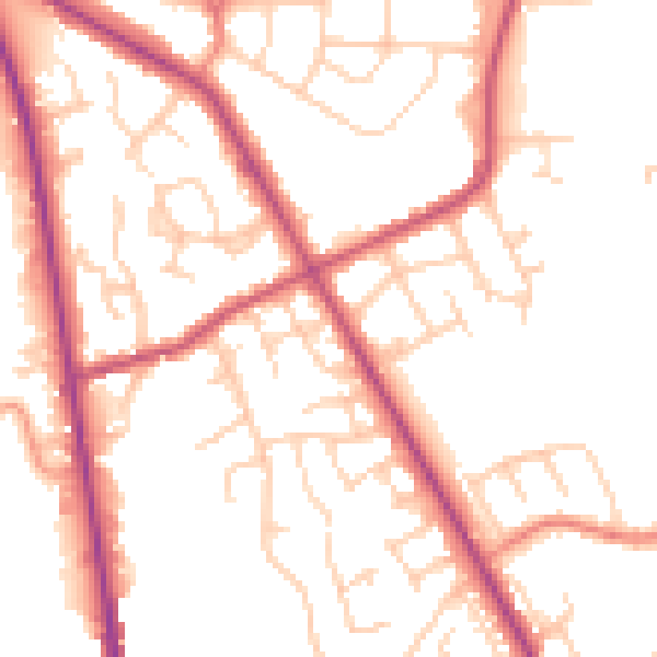 Daytime road noise heatmap for S71 2GF