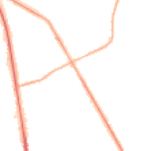 Night-time road noise heatmap for S71 2GF