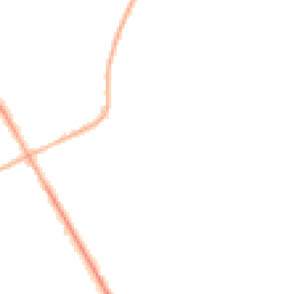 Night-time road noise heatmap for S71 2GG