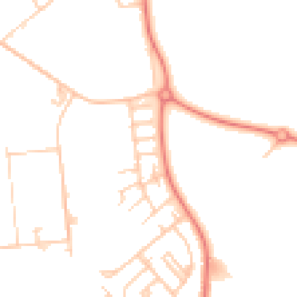 Daytime road noise heatmap for S71 2SQ