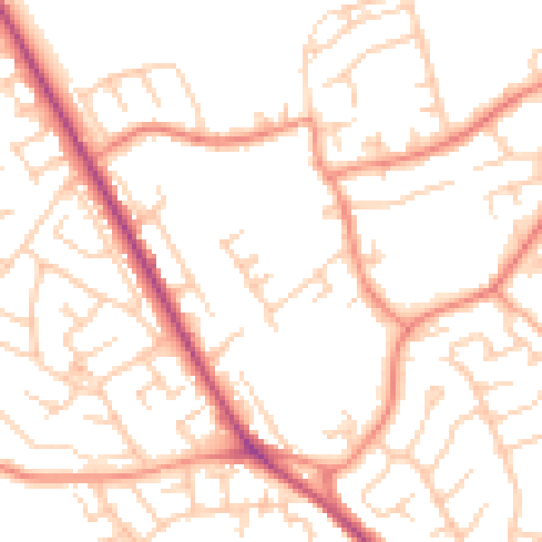 Daytime road noise heatmap for S71 2SU