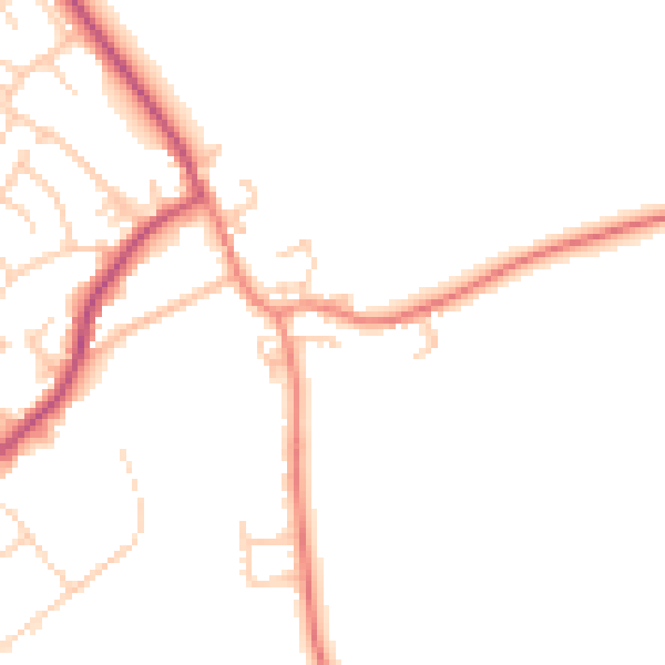 Daytime road noise heatmap for S71 3BY