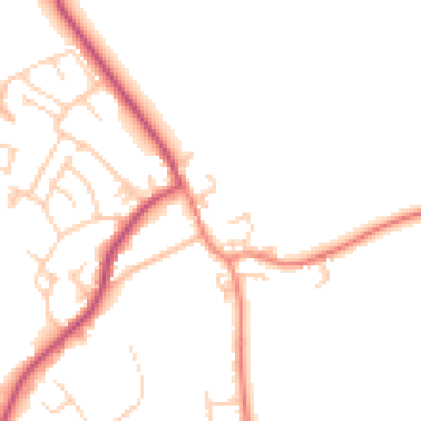 Daytime road noise heatmap for S71 3FJ