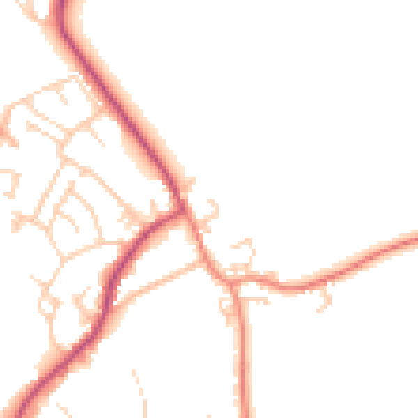 Daytime road noise heatmap for S71 3FL