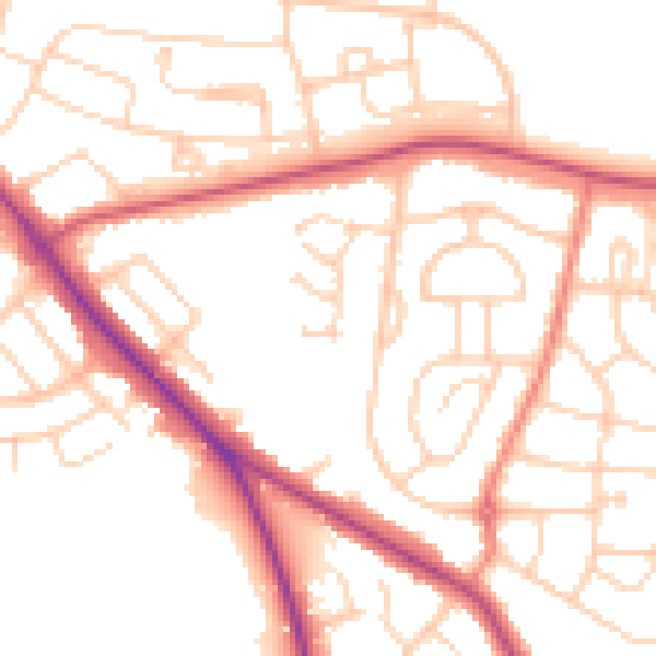 Daytime road noise heatmap for S71 3FS