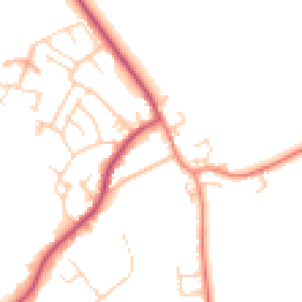 Daytime road noise heatmap for S71 3FU
