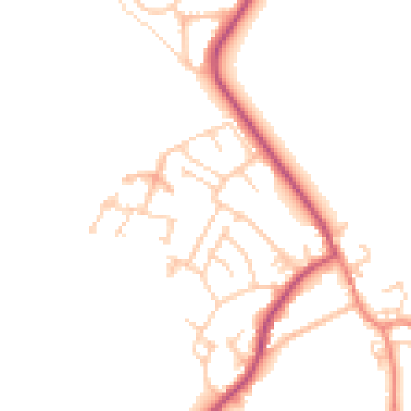 Daytime road noise heatmap for S71 3JL