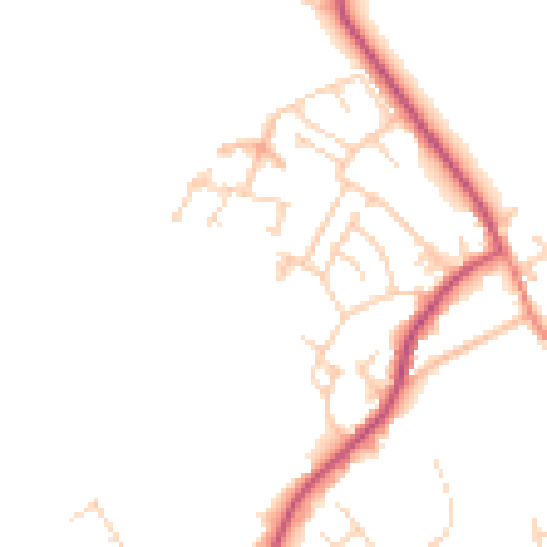 Daytime road noise heatmap for S71 3JS