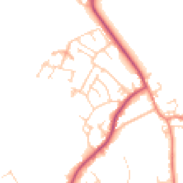 Daytime road noise heatmap for S71 3JX