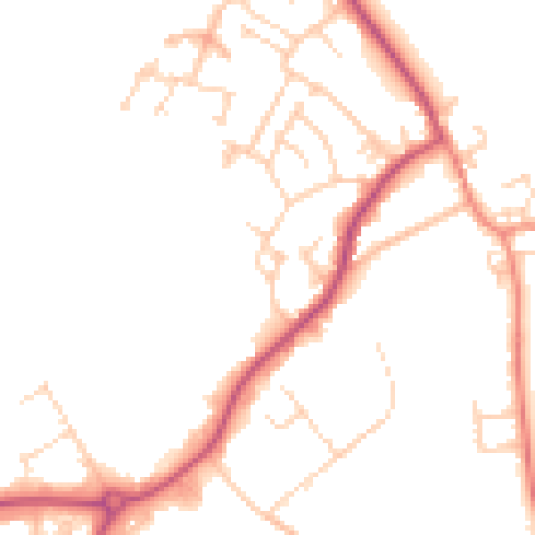 Daytime road noise heatmap for S71 3LE