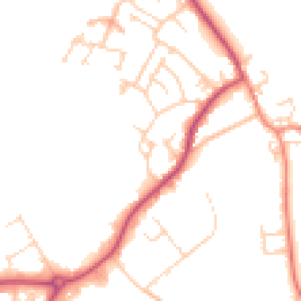 Daytime road noise heatmap for S71 3LG