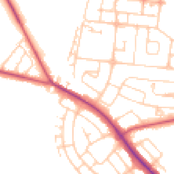 Daytime road noise heatmap for S71 3NF