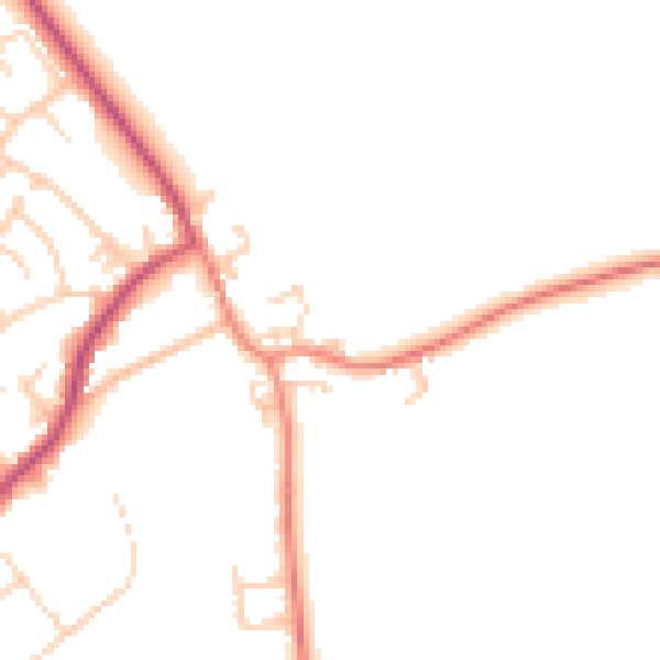 Daytime road noise heatmap for S71 3PG
