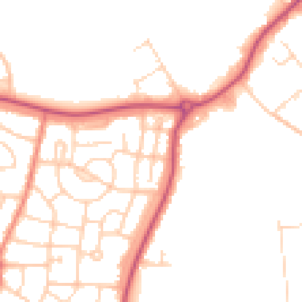 Daytime road noise heatmap for S71 3RG