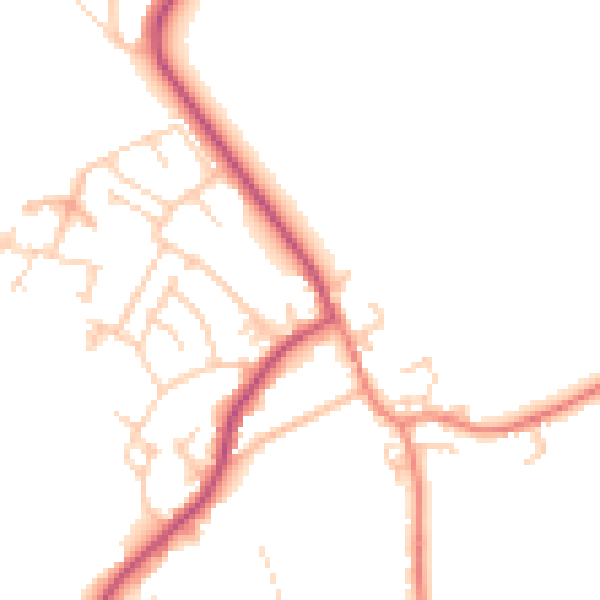Daytime road noise heatmap for S71 3RP