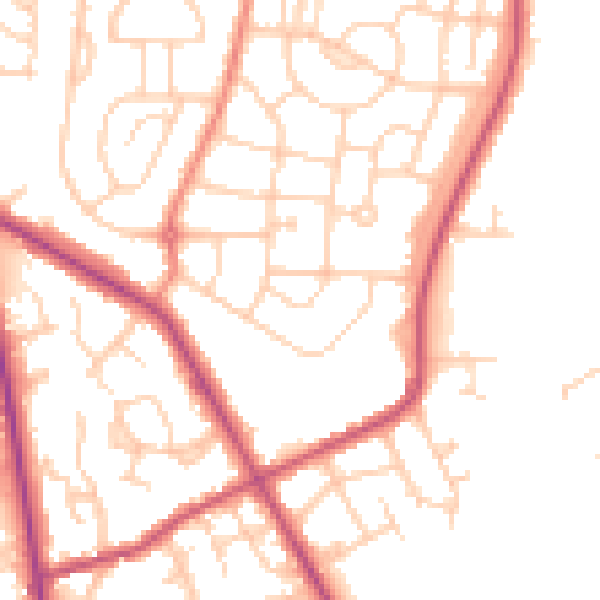 Daytime road noise heatmap for S71 3SF